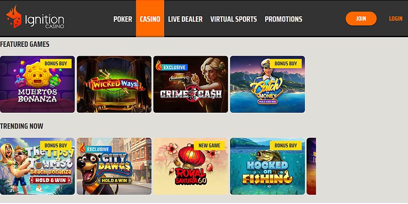 Ignition Casino games